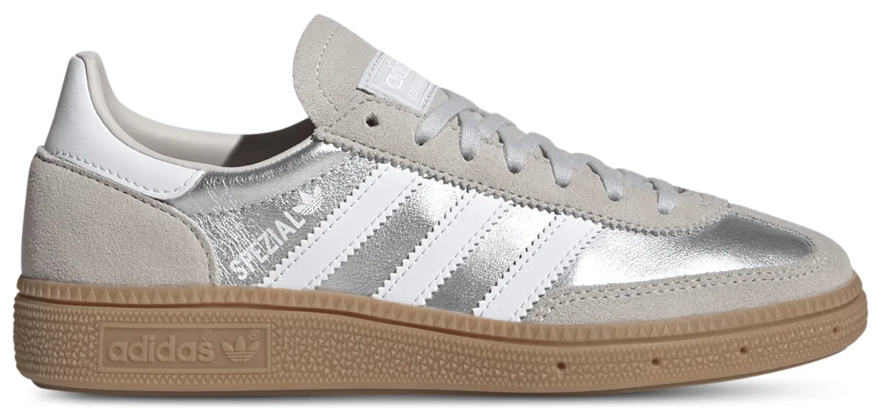 Кроссовки для девочек Handball Spezial Adidas, цвет White/Silver Metallic/Gum