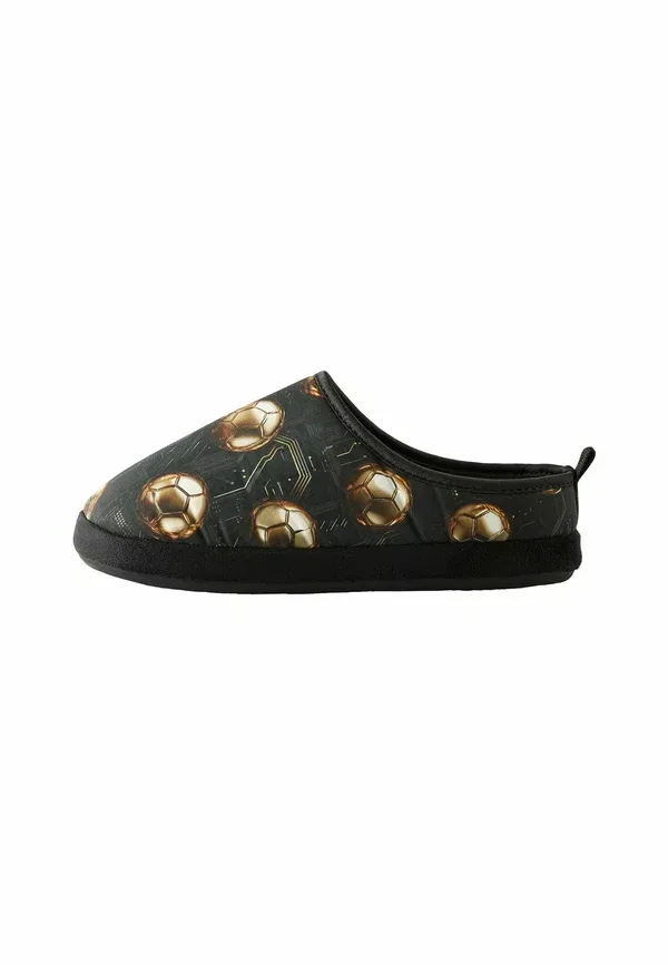Тапочки с теплым наполнителем Regular fit warm Next Gold Football, черный/золотой