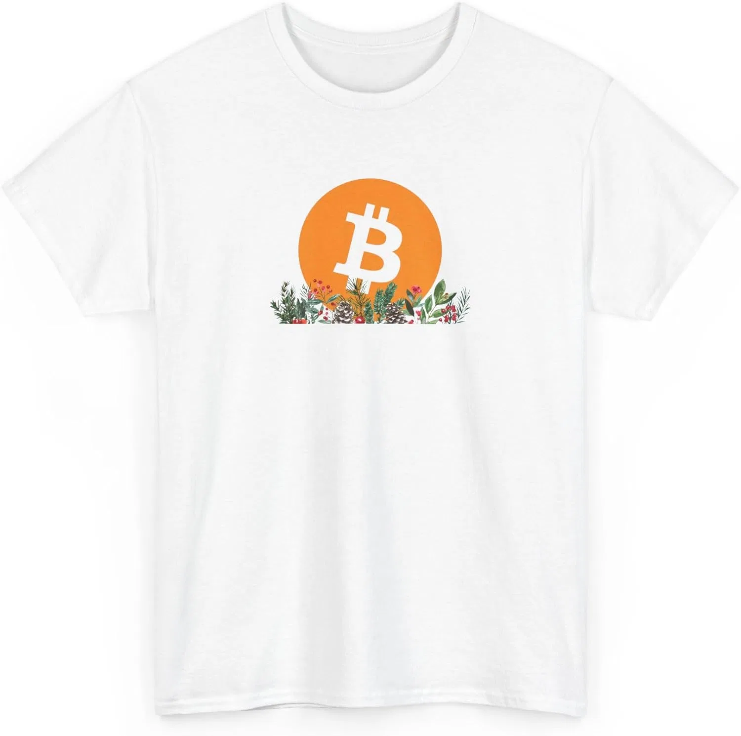 Футболка Bitcoin Christmas Gildan 5000, White