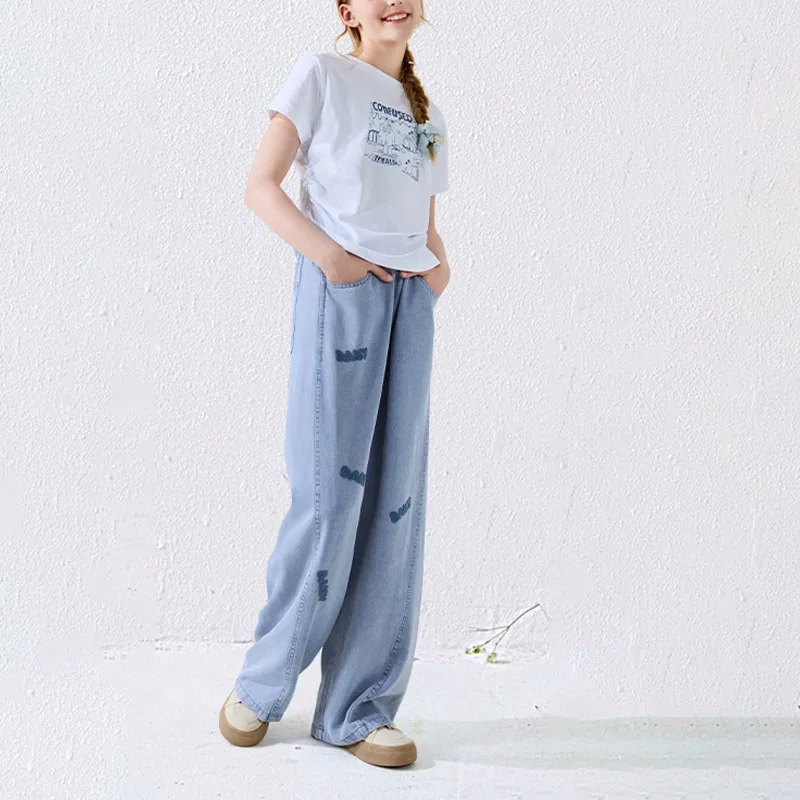 Джинсы для детей школьного возраста, Thin, Disney, Medium Blue — фото 4