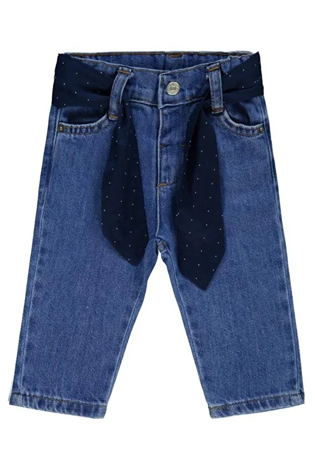 Детские брюки для девочек зауженные Beli Civil Baby, Light Blue — фото 4