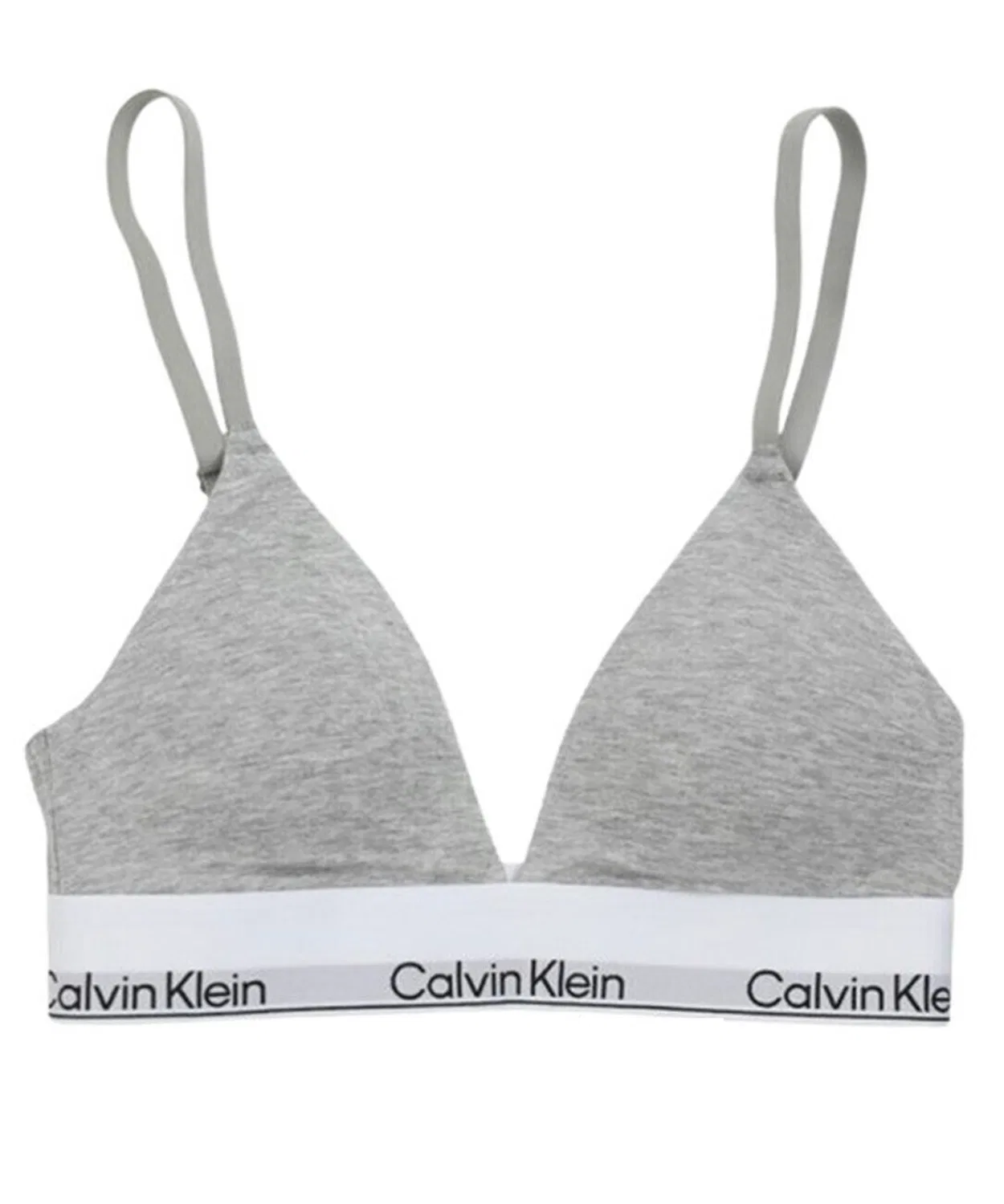 Женский бюстгальтер-бралетт без косточек с широкой лентой Calvin Klein, Heather Grey