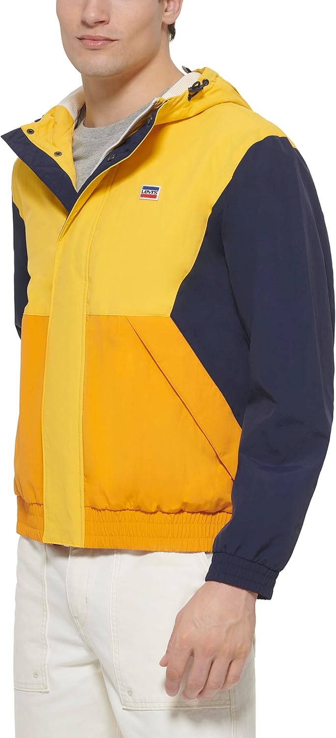 Levi's mens Мужская ретро-ветровка Levi's в цветных блоках, Apricot Color Block — фото 3