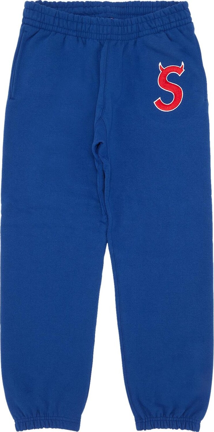 

Спортивные брюки Supreme S Logo Sweatpant 'Blue', синий