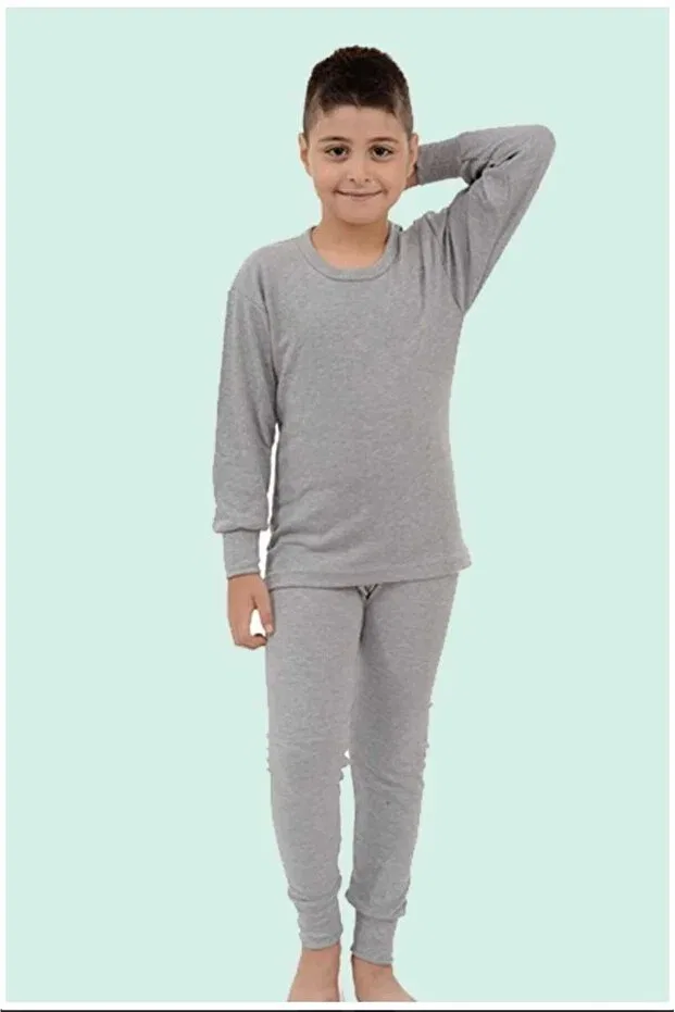 Детское белье для мальчиков хлопковое Ceylanoğlu boy's interlog underwear suit Generic Brands, Gray