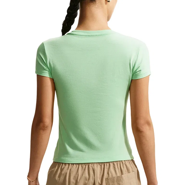 Женская футболка Crewneck Plain Short Sleeve T-Shirt 'Green' Nike, зеленый — фото 4
