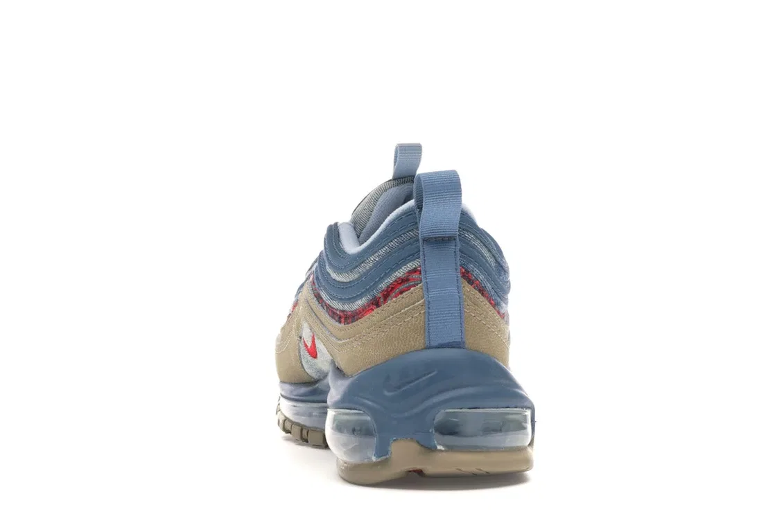 Детские кроссовки Lifestyle Nike Air Max 97, Parachute Beige/University Red-Thunderstorm-Light Armory Blue-Sail — фото 4