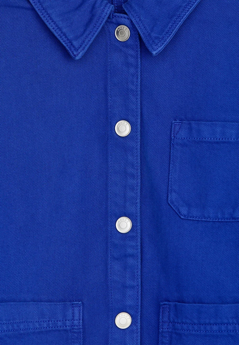 Рабочая рубашка-куртка унисекс - джинсовая куртка Arket, Bright Blue — фото 3