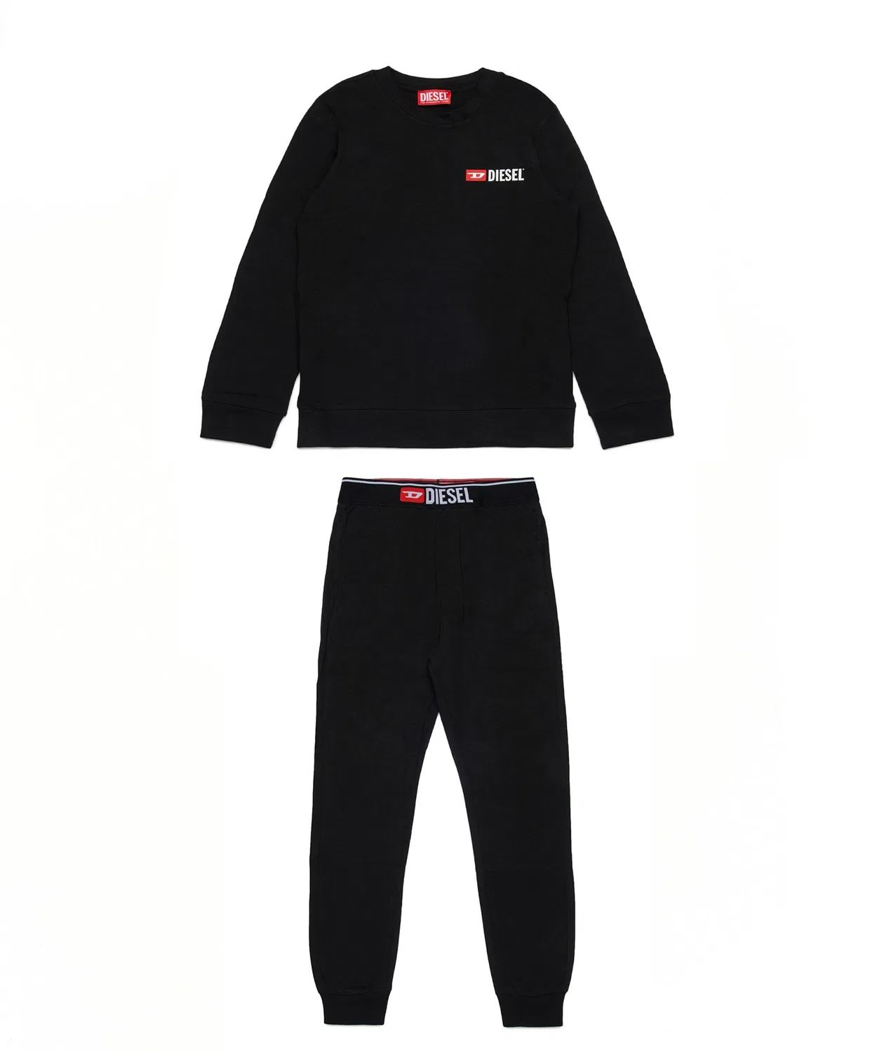 Детский комплект пижамы с брендовым логотипом DIESEL KIDS, Черный
