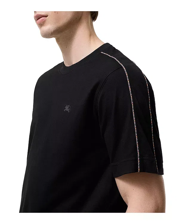 Мужская футболка с коротким рукавом Seth Sleeve Stripe Burberry, черный — фото 3