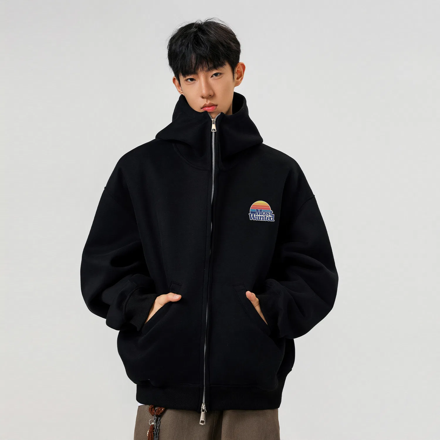 Детская толстовка с принтом Classic Rainbow Unisex MostwantedLab, Black — фото 4