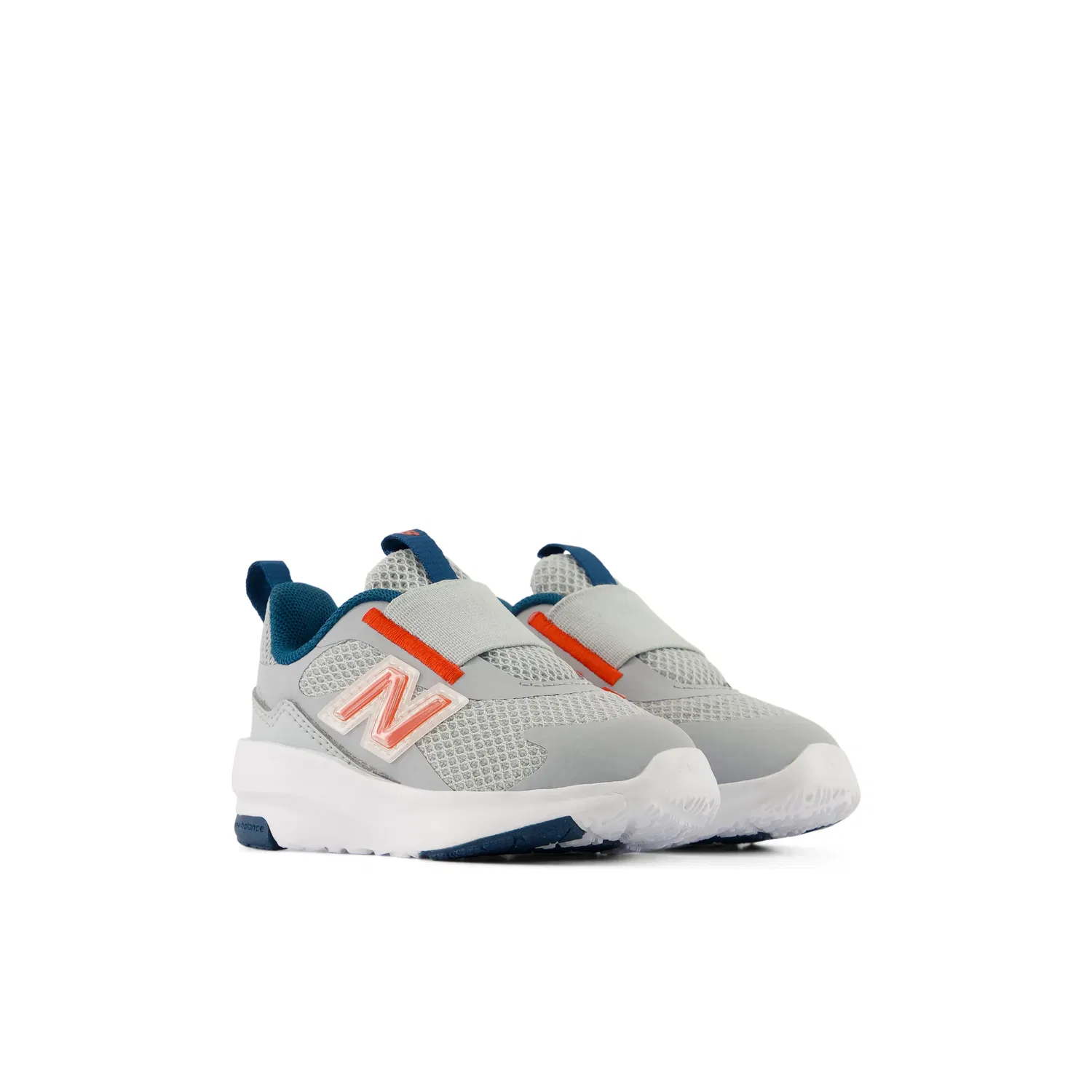 Детские кроссовки без шнуровки с дышащей сеткой 468 Slip On New Balance, Light Zinc Blue With Neo Flame And Streamsong — фото 2