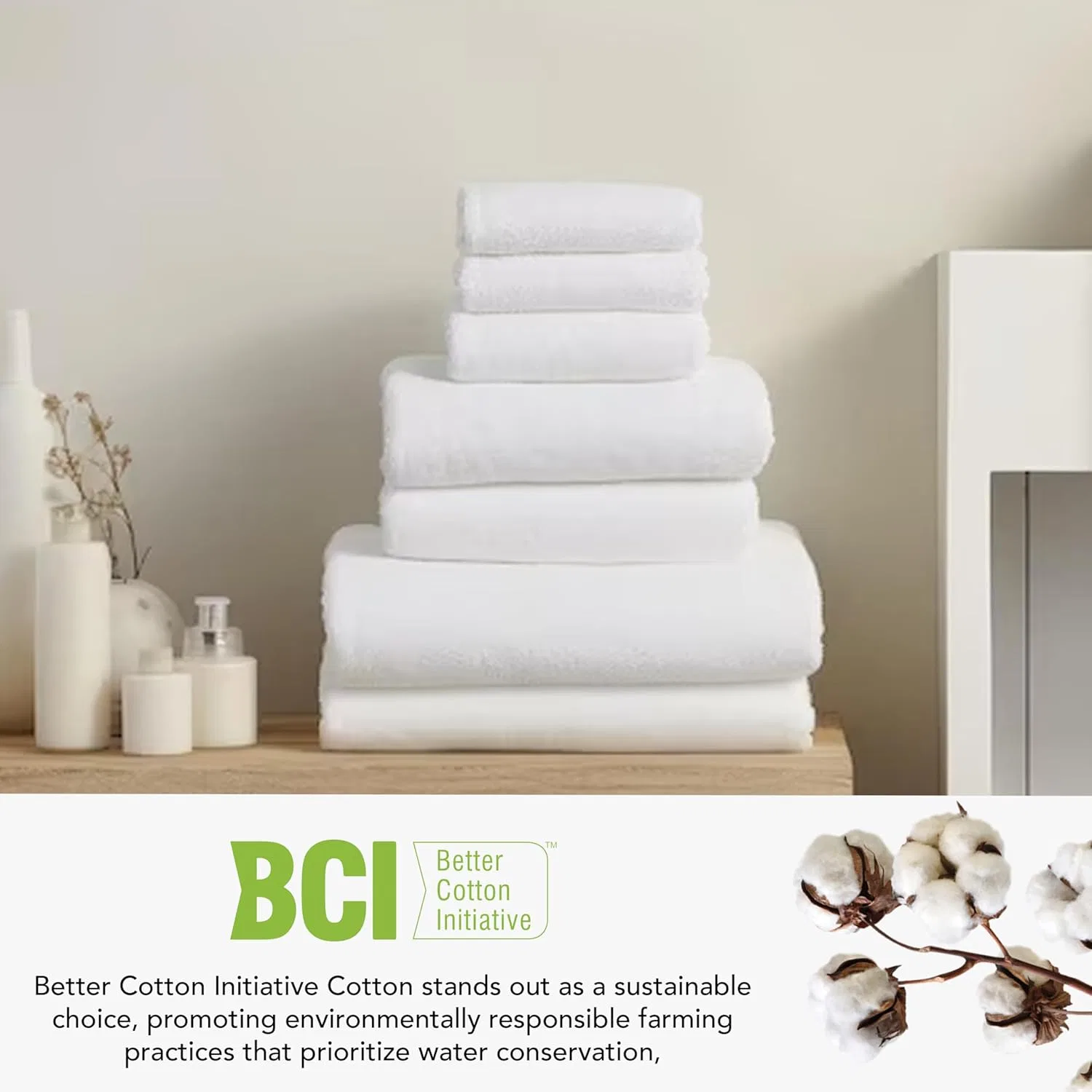 Махровая салфетка A1 HOME COLLECTIONS, набор 12 шт, 33x33 см, 500 г/м², Bright White — фото 4