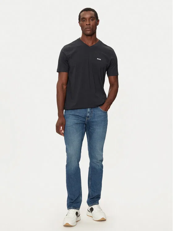 Футболка regular fit Tee V Boss, темно-синий — фото 2
