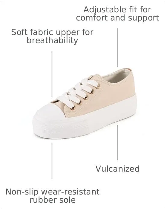 Детские кеды на платформе со шнуровкой для девочек JUDIS, Beige — фото 3