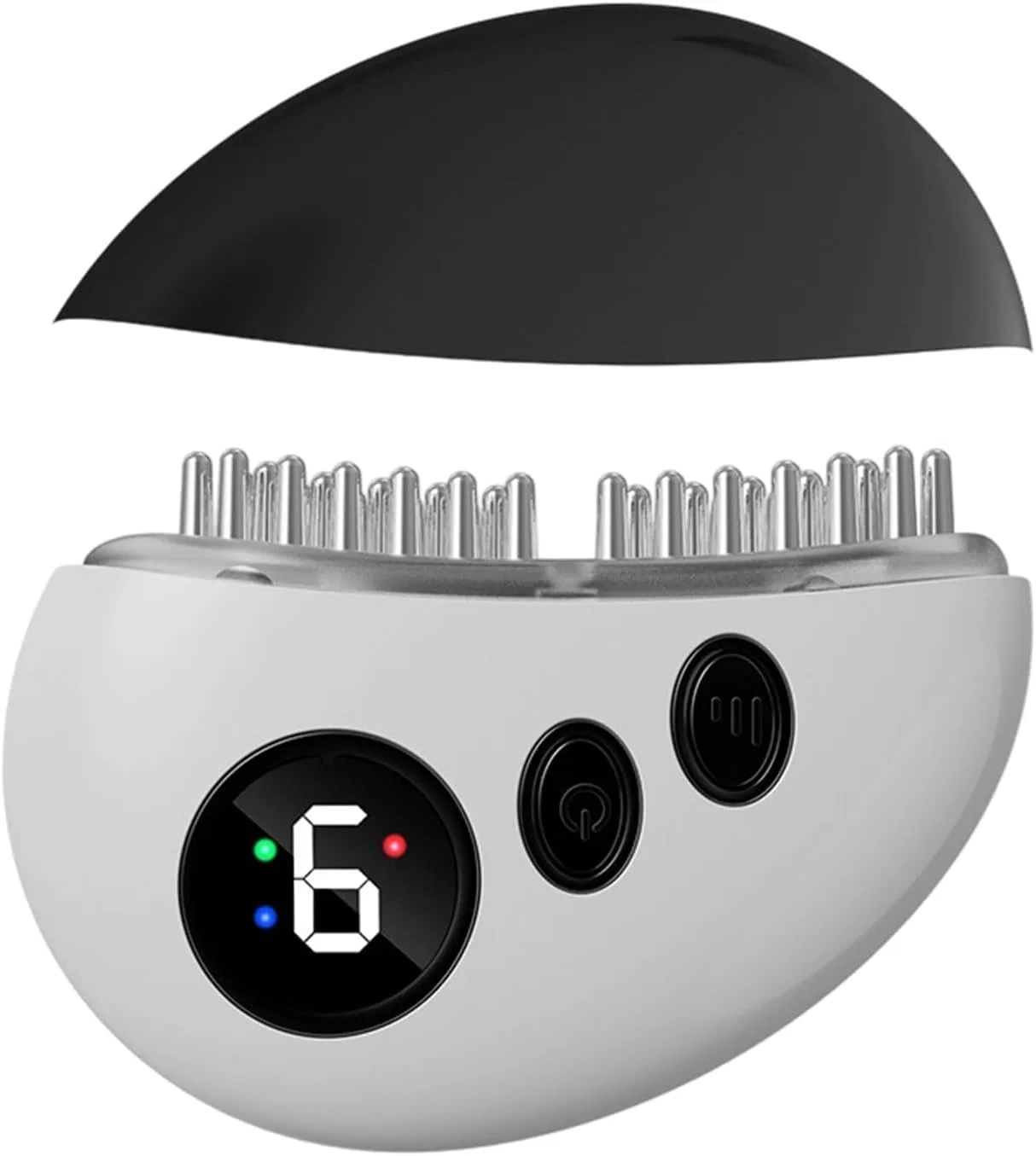 Массажная щетка Meridian с подогревом, LED-дисплей, вибрация, 9 режимов, Белый Generisch