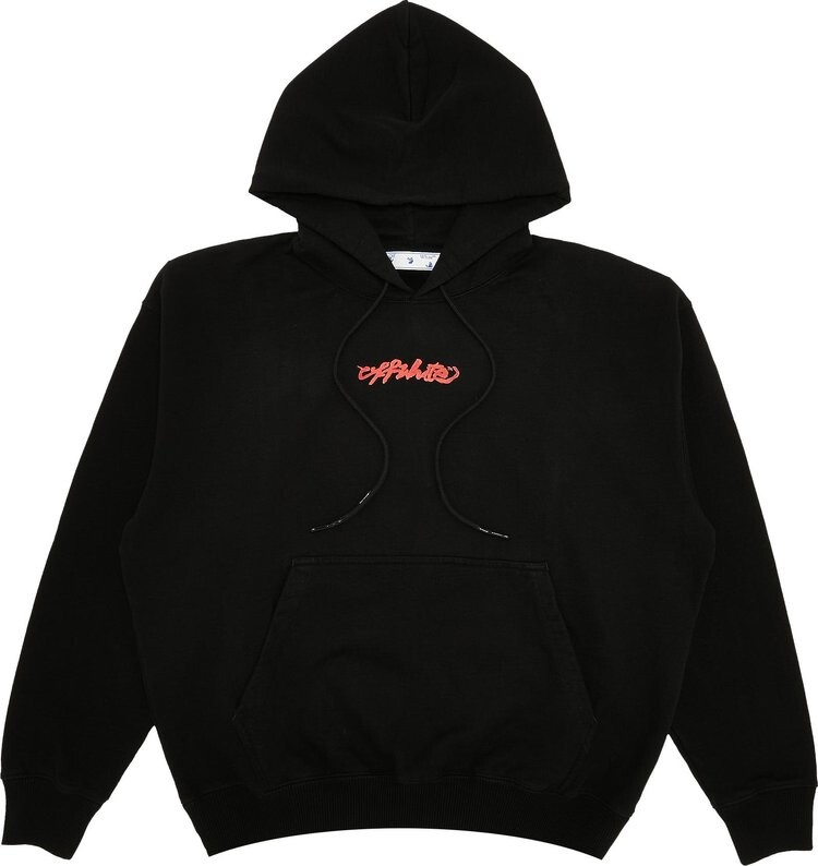 

Худи Off-White Arrow On Canvas Skate Hoodie 'Black/Multicolor', черный