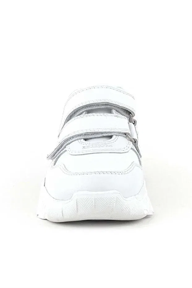 Детские кеды для девочек из натуральной кожи Rakerplus, White — фото 4