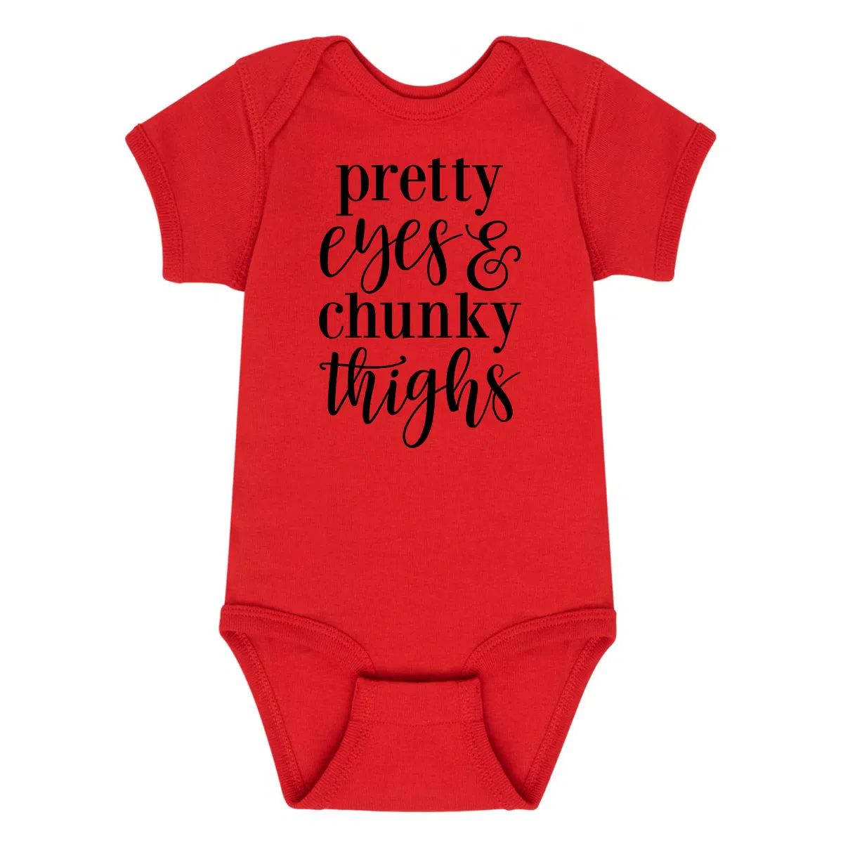 Боди-комбинезон с принтом Pretty Eyes And Chunky Thighs Instant Message, Red