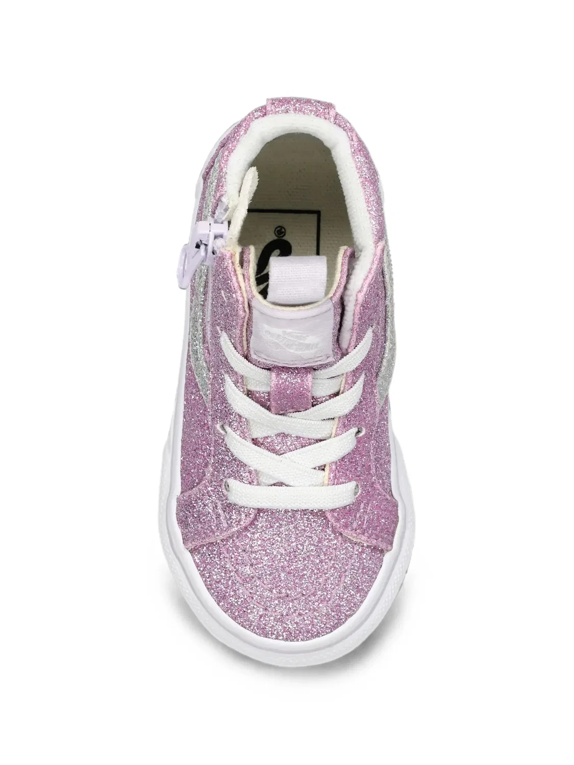 Высокие кеды Sk8-Hi Reissue розовые с блестками Vans, розовый — фото 2