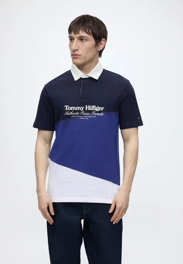 Футболка поло хлопок Regular polo athleisure sail pack Tommy Hilfiger, Carbon Navy, Multi, темно-синий/мультиколор