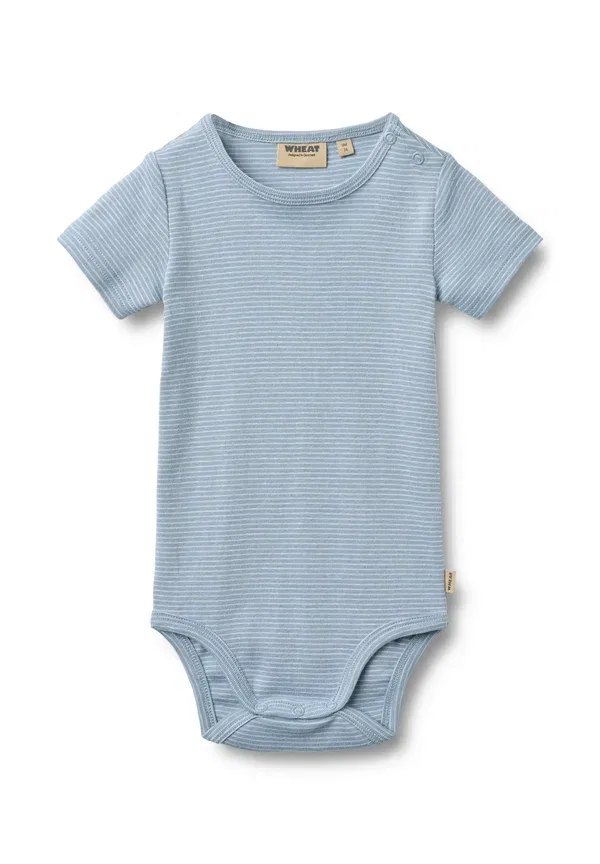 Боди с коротким рукавом Edvald Wheat, faded blue stripe, синий