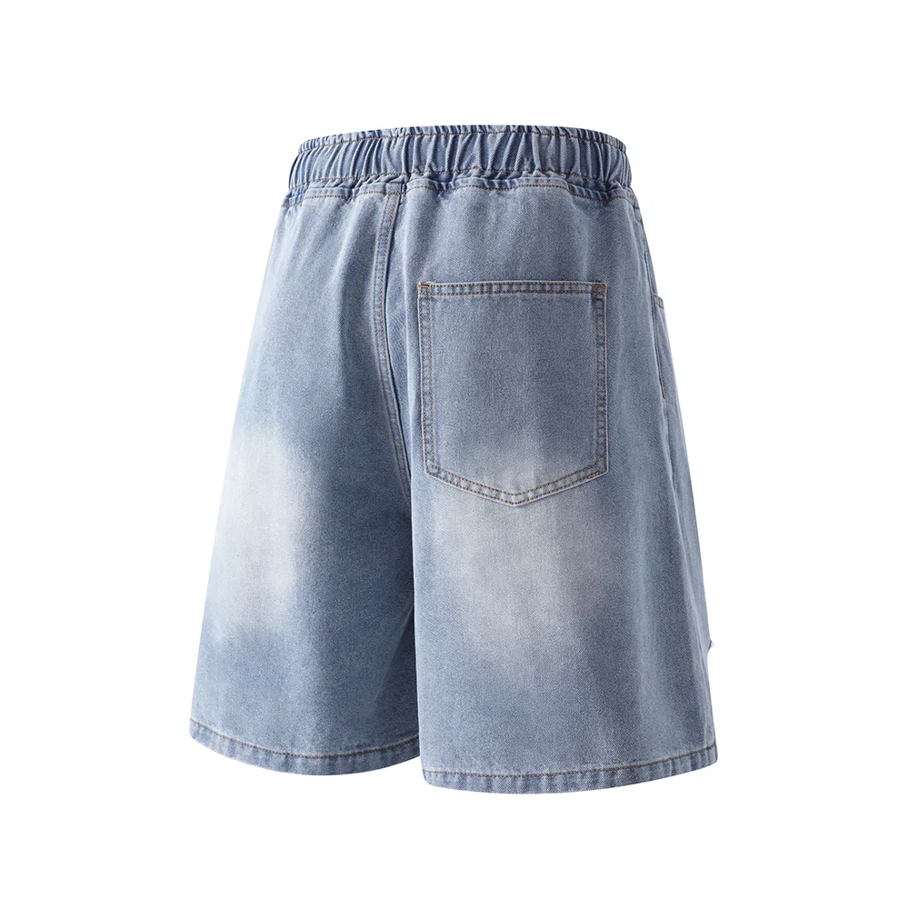 Детские джинсовые шорты прямого кроя Unisex Moderate Straight Fit, PAL ONGACO, Dark Blue — фото 4