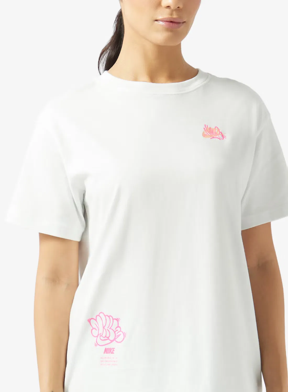 Футболка с принтом Classic boyfriend Nike, белый — фото 3