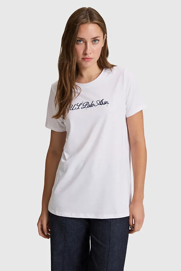 Женская футболка с круглым вырезом U.S. Polo Assn., White