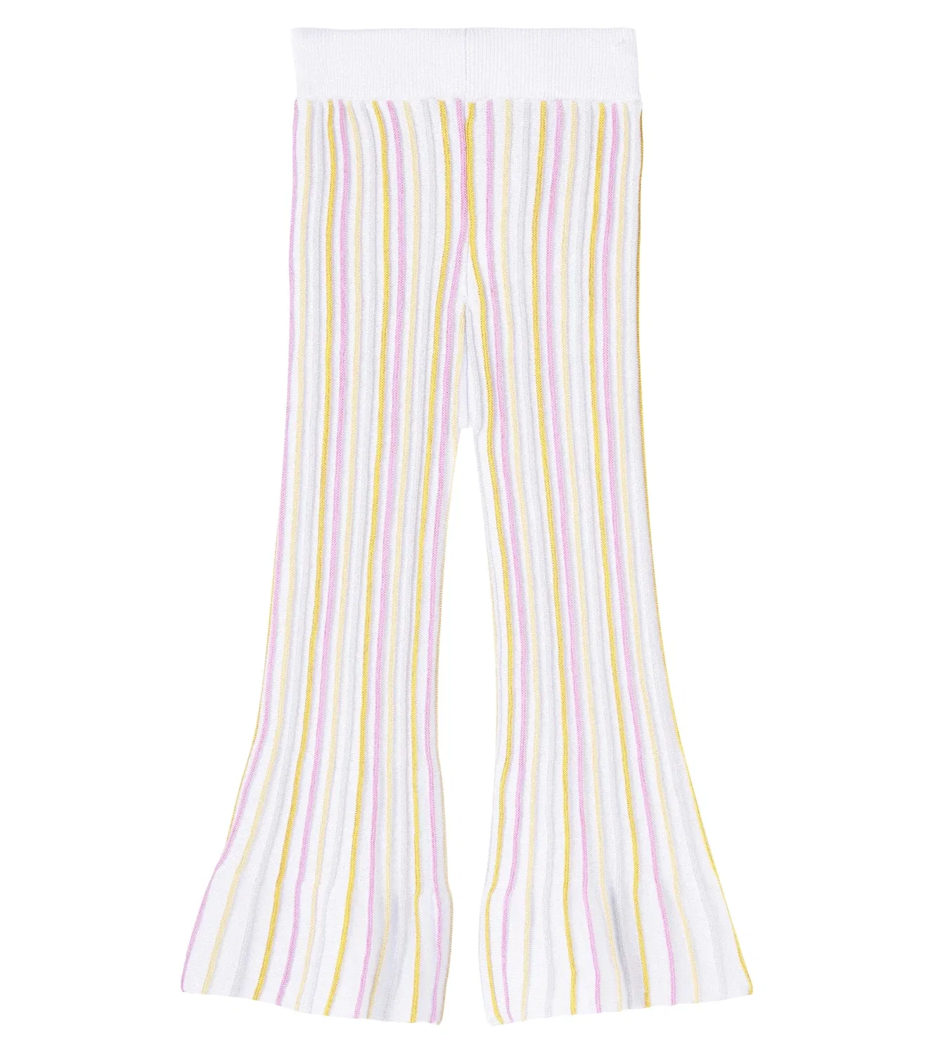 Полосатые прямые брюки Stella Mccartney Kids, белый — фото 4