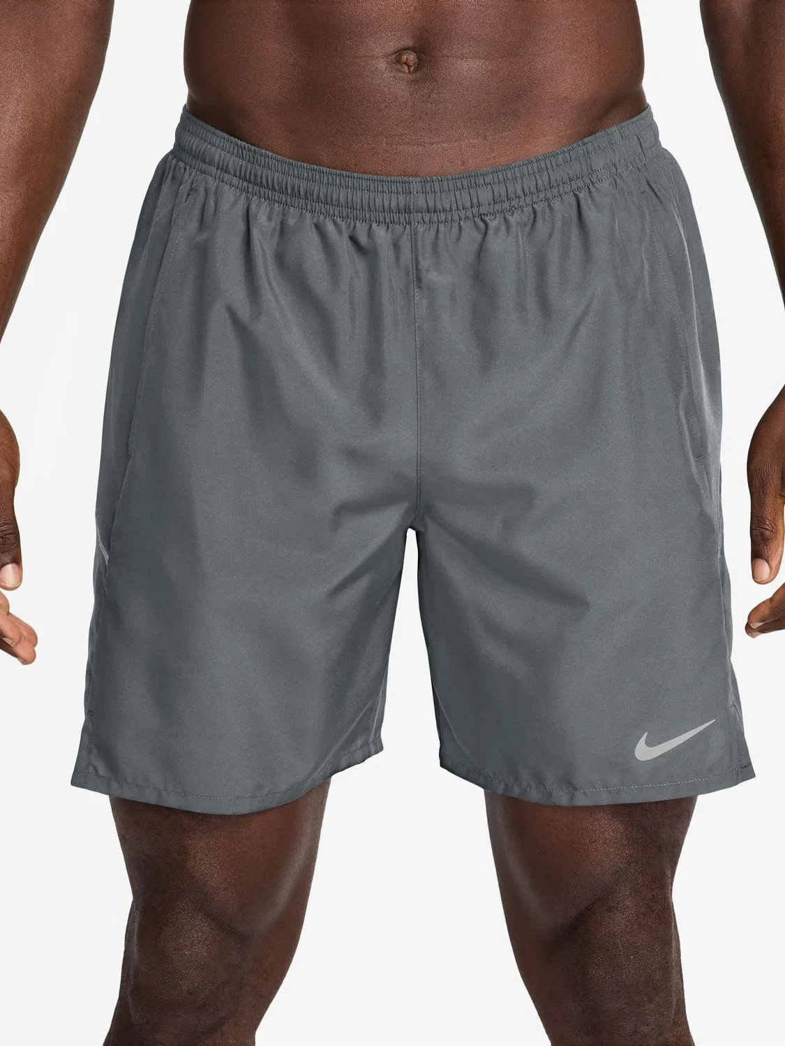 Шорты беговые 2-в-1 Miler Dri-FIT Nike, дымчато-серый