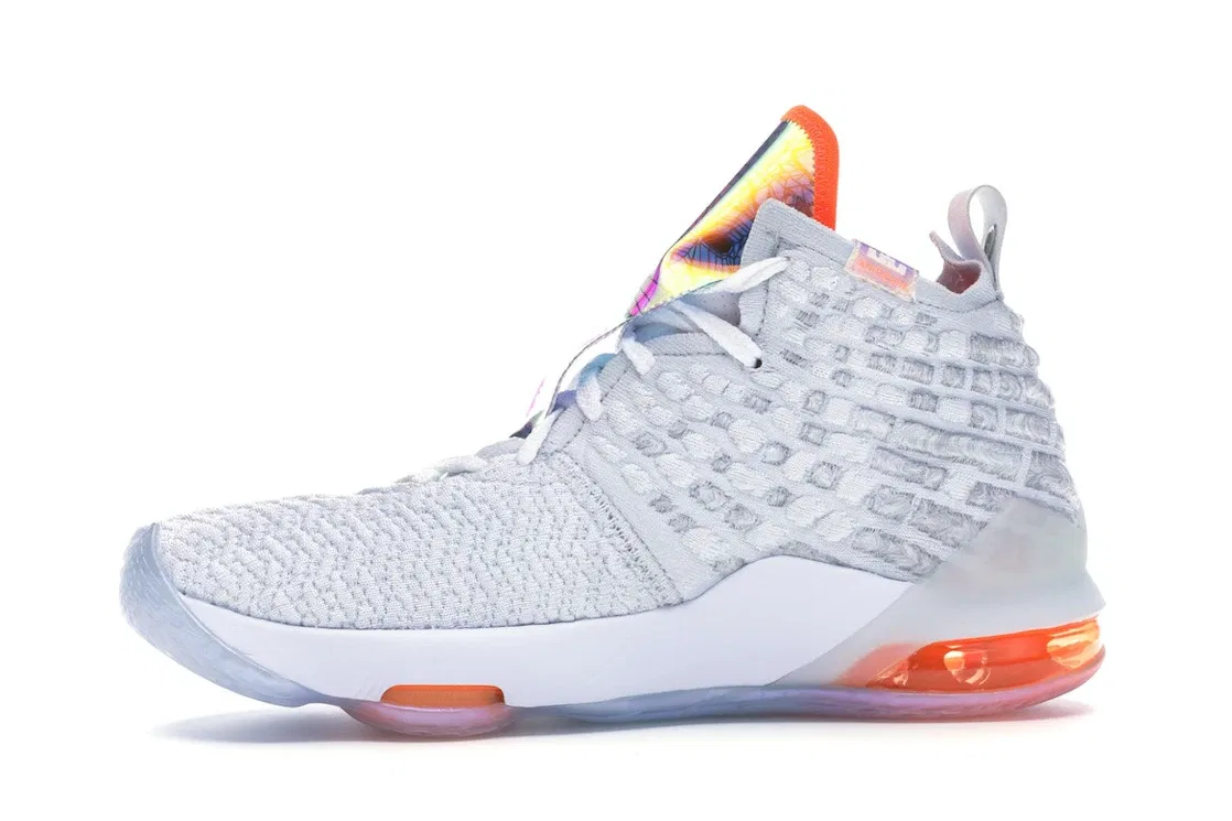 Детские кроссовки для баскетбола Nike LeBron 17 Future Air GS, White/Tech Grey-Quasar Purple — фото 3