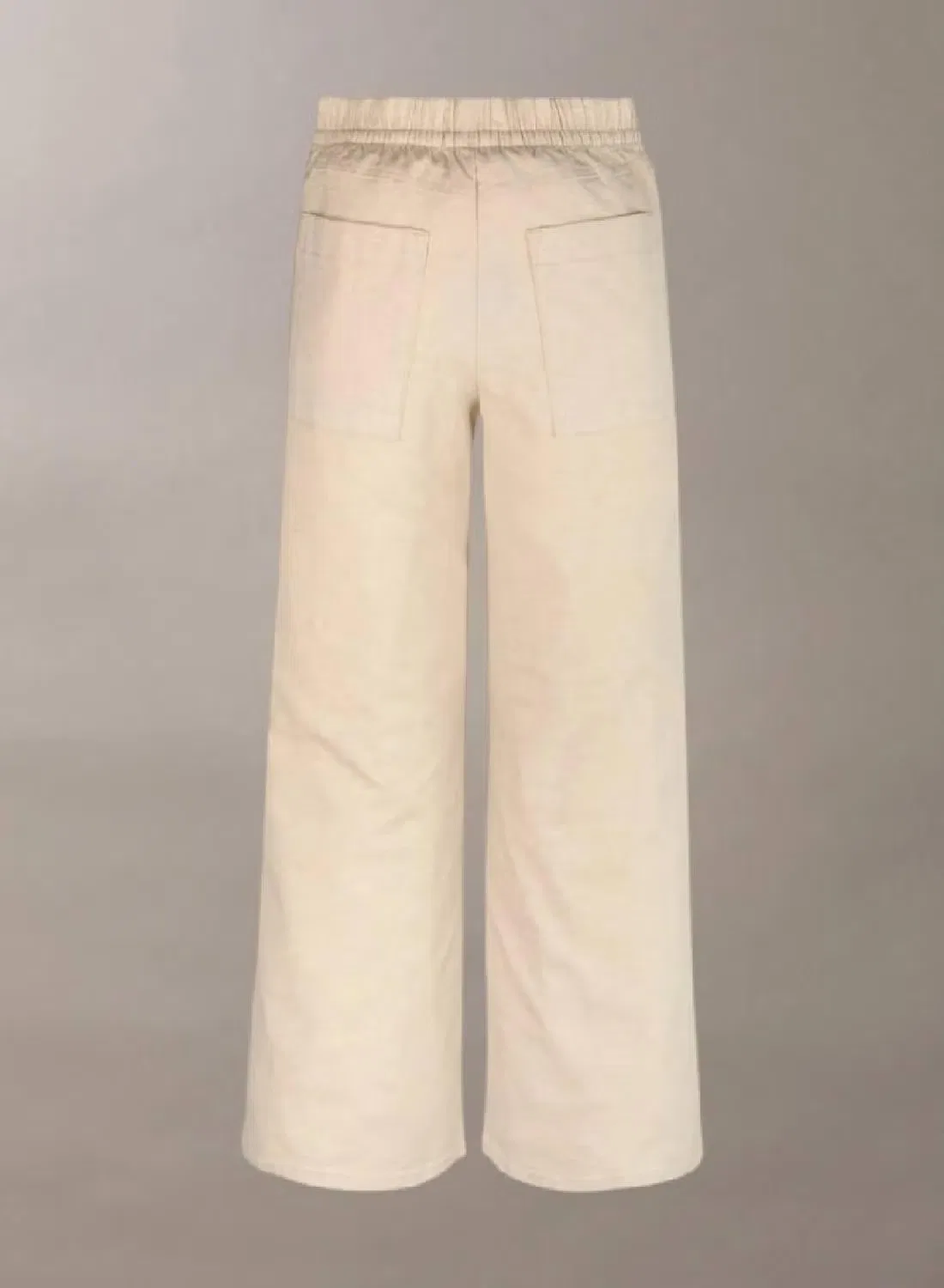Calvin Klein Jeans Брюки широкие из органического хлопка, серый устричный — фото 2