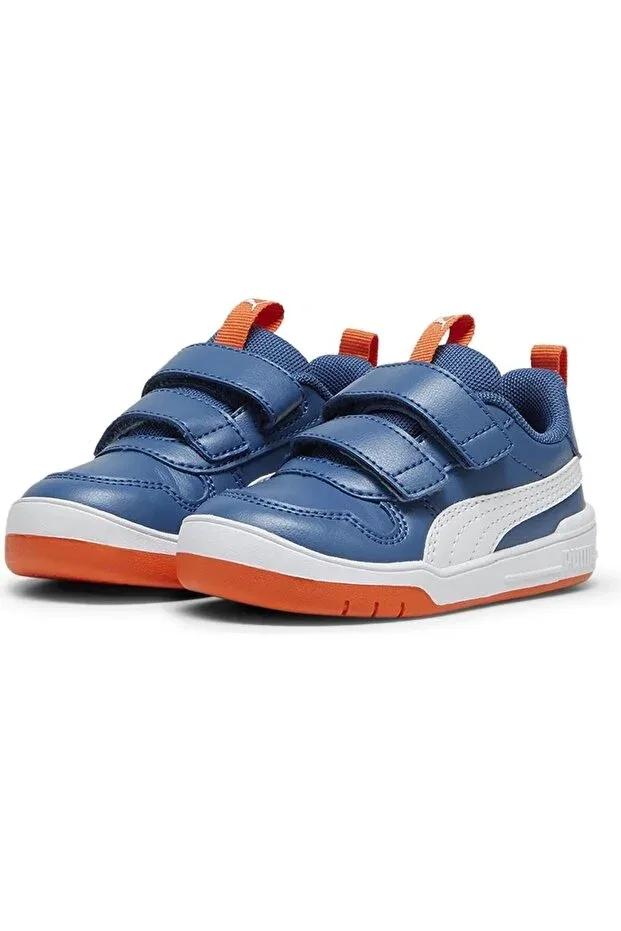 Детские повседневные ботинки для девочек с липучкой Multiflex sl v inf indigo baby casual shoes Puma, Blue — фото 4