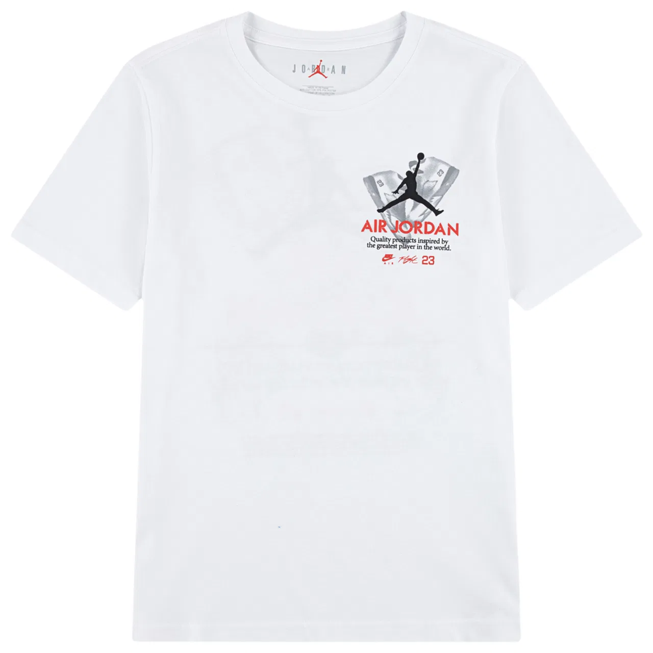 Футболка для мальчиков AJ5 Fire Red Tour Jordan, черный/белый