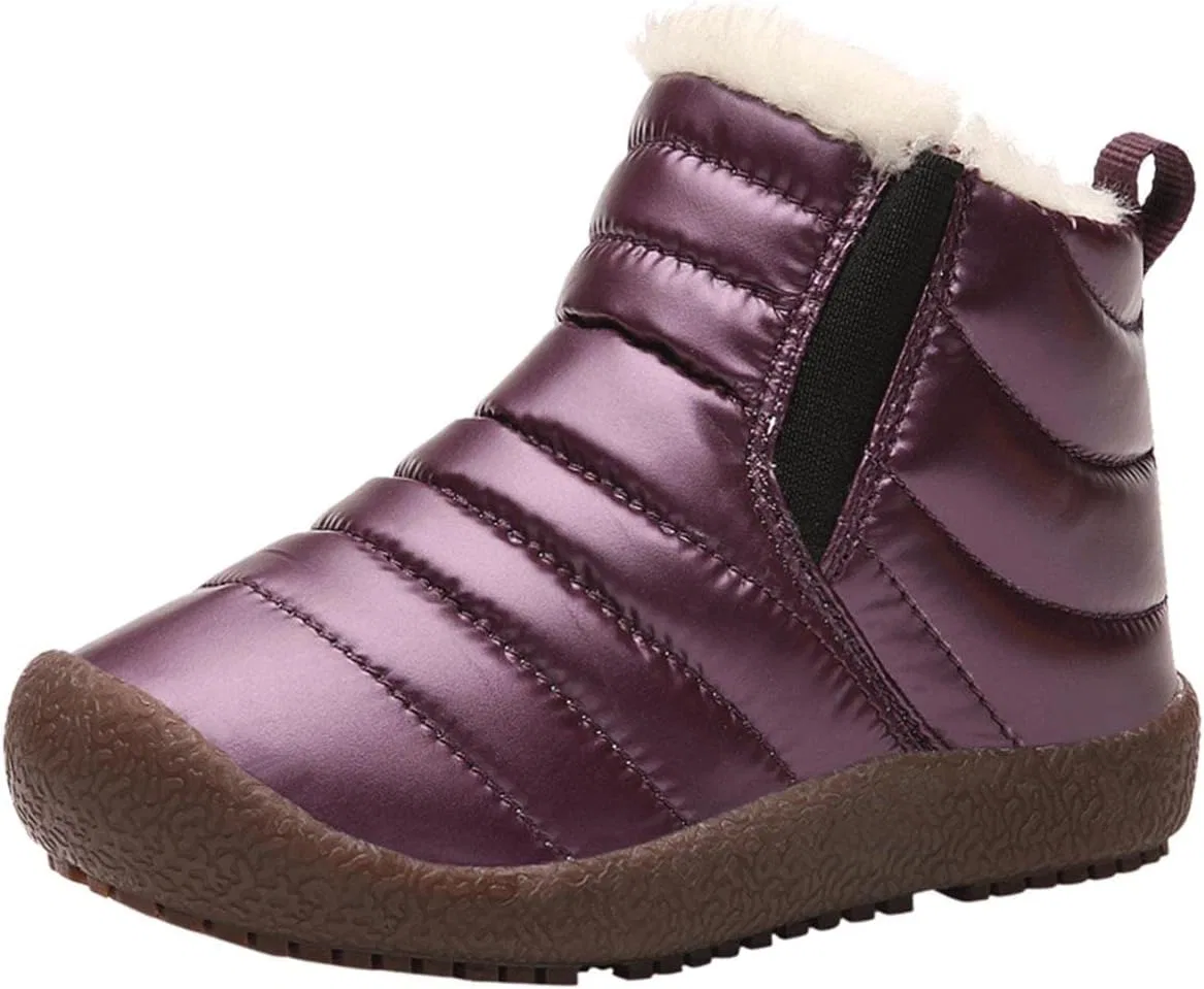 Детские зимние ботинки с мехом для мальчиков и девочек Meidiastra, Purple
