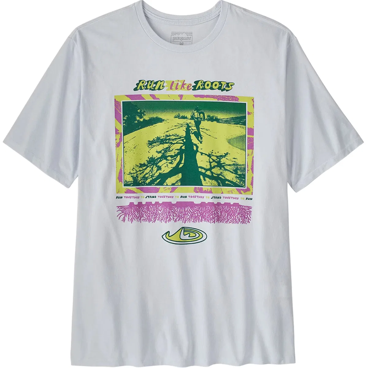 Мужская футболка с принтом Run Like Roots Responsibili-Tee Patagonia, White