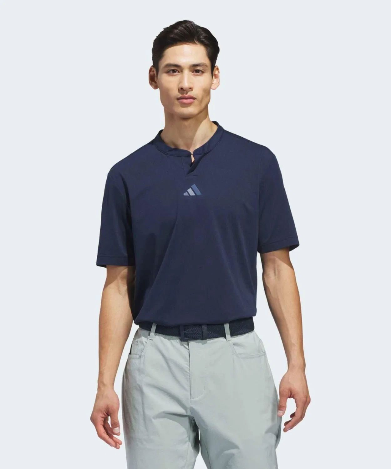Мужская футболка с длинным рукавомBeyond Golf Club Twist Knit Range Shirt Adidas, Blue