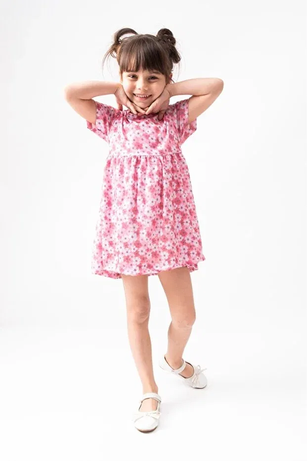 Детское платье для девочек с принтом Summer Short Sleeve Girl's Printed Dress Ruhaay, Multicolor6 — фото 2