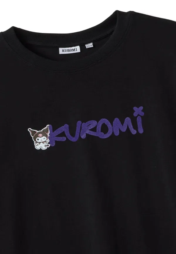 Футболка с принтом Regular fit with kuromi, Ovs, gunmetal, стальной — фото 3