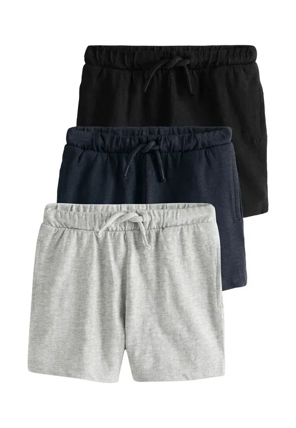 Шорты хлопковые Regular fit - lightweight 3 pack - shorts Next черный, серый, темно-синий