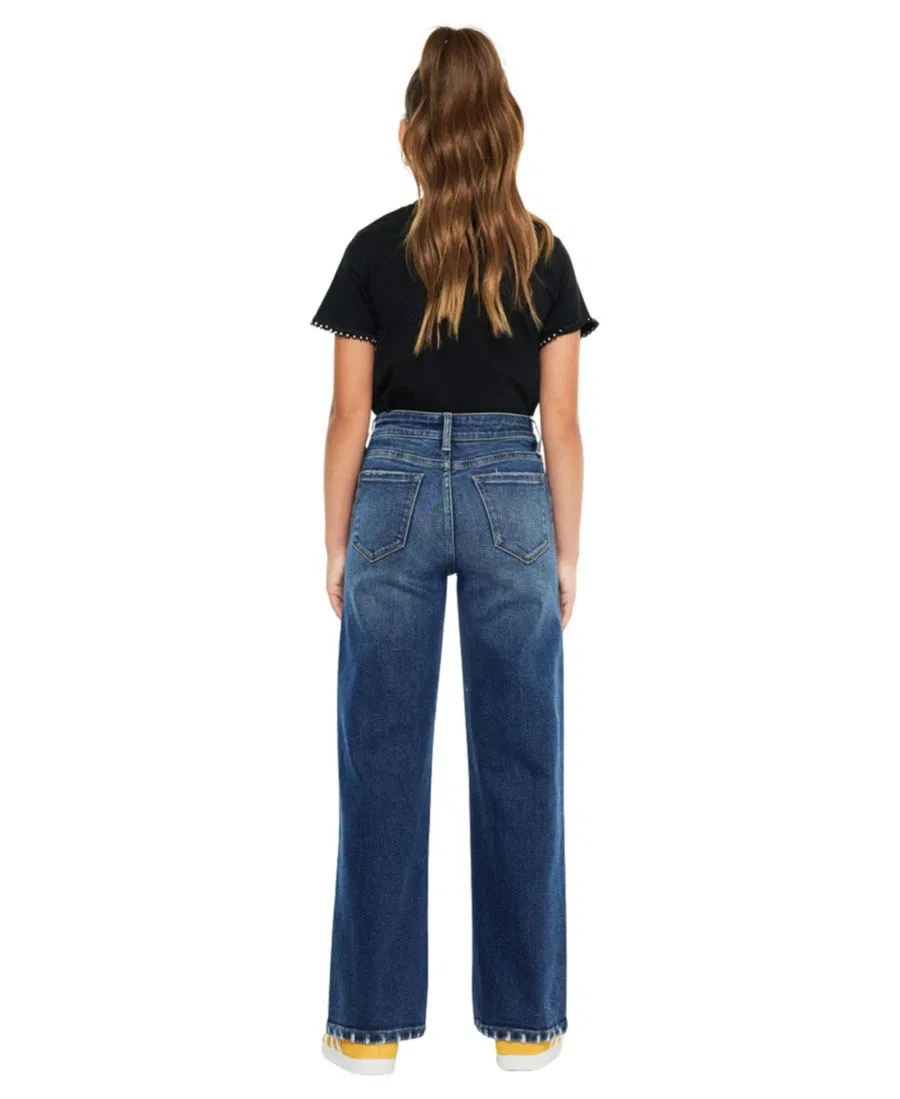Джинсы Dania High Rise Wide-Leg KanCan, Dark Wash — фото 2