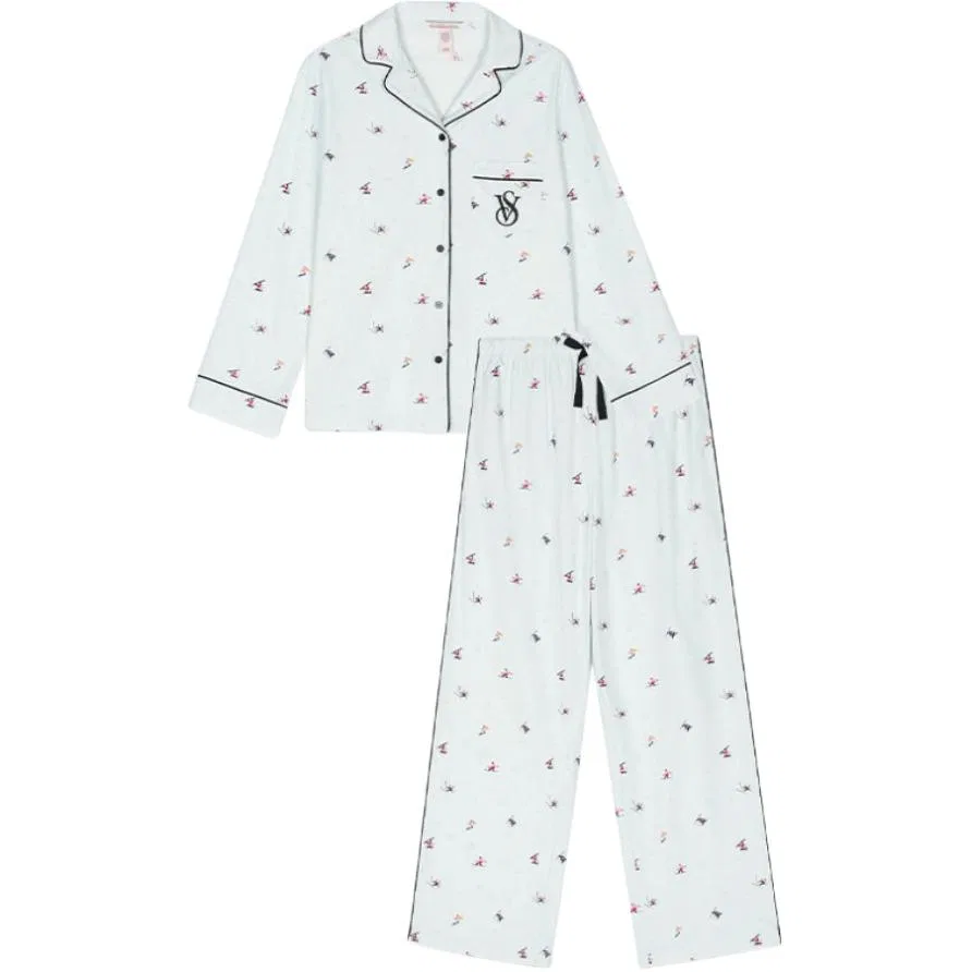 Женский комплект пижамы с мягкой текстурой Victoria's Secret, Ice Blue Fun Slide