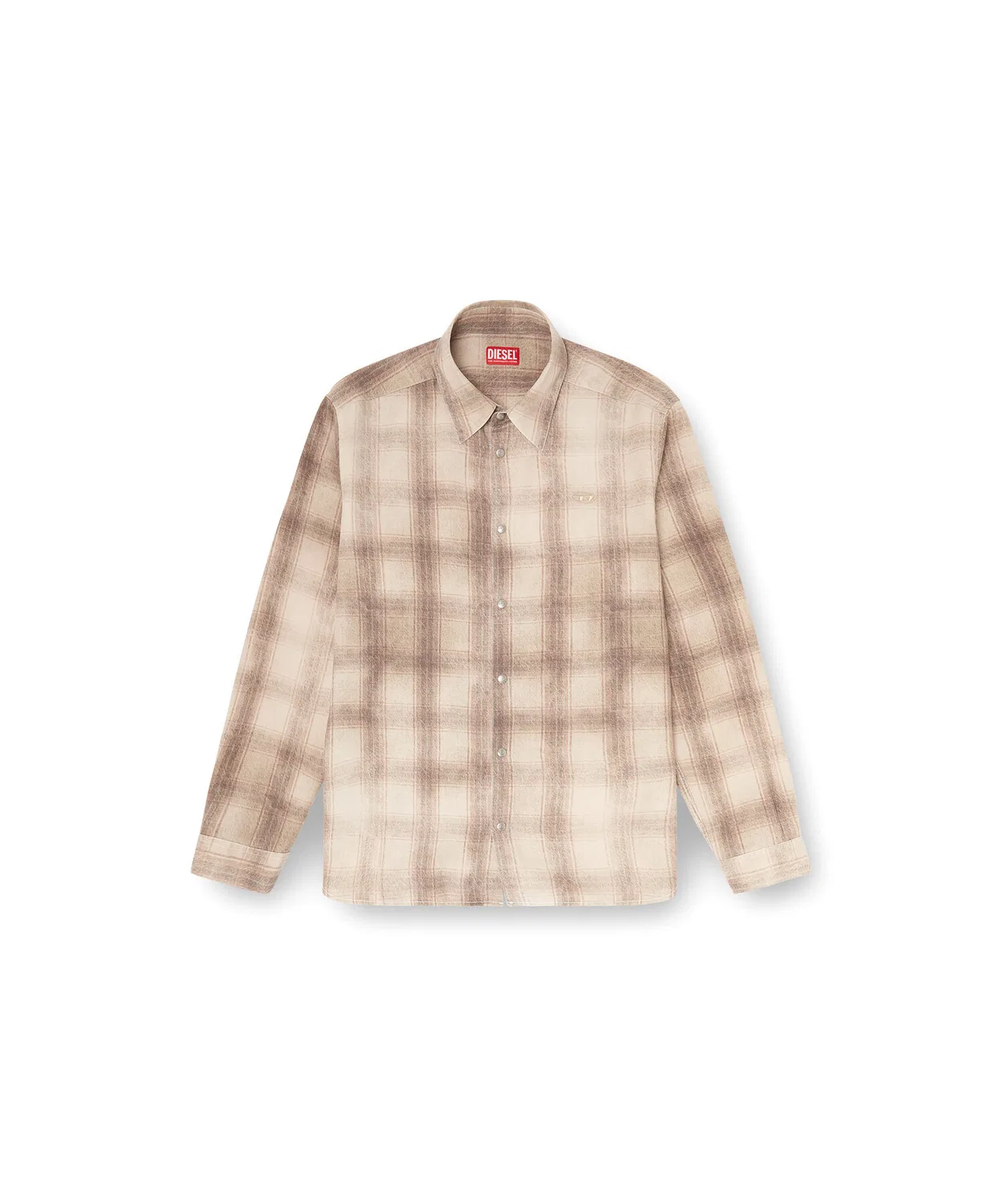 Мужская рубашка с длинным рукавомS-SIMPLY-JMCM DIESEL, Beige — фото 4
