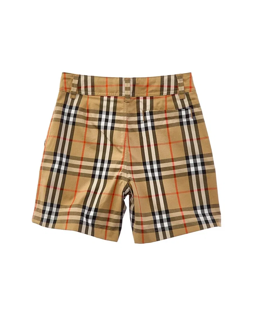Детские шорты-бермуды с принтом Burberry Check Oxford, коричневый — фото 2