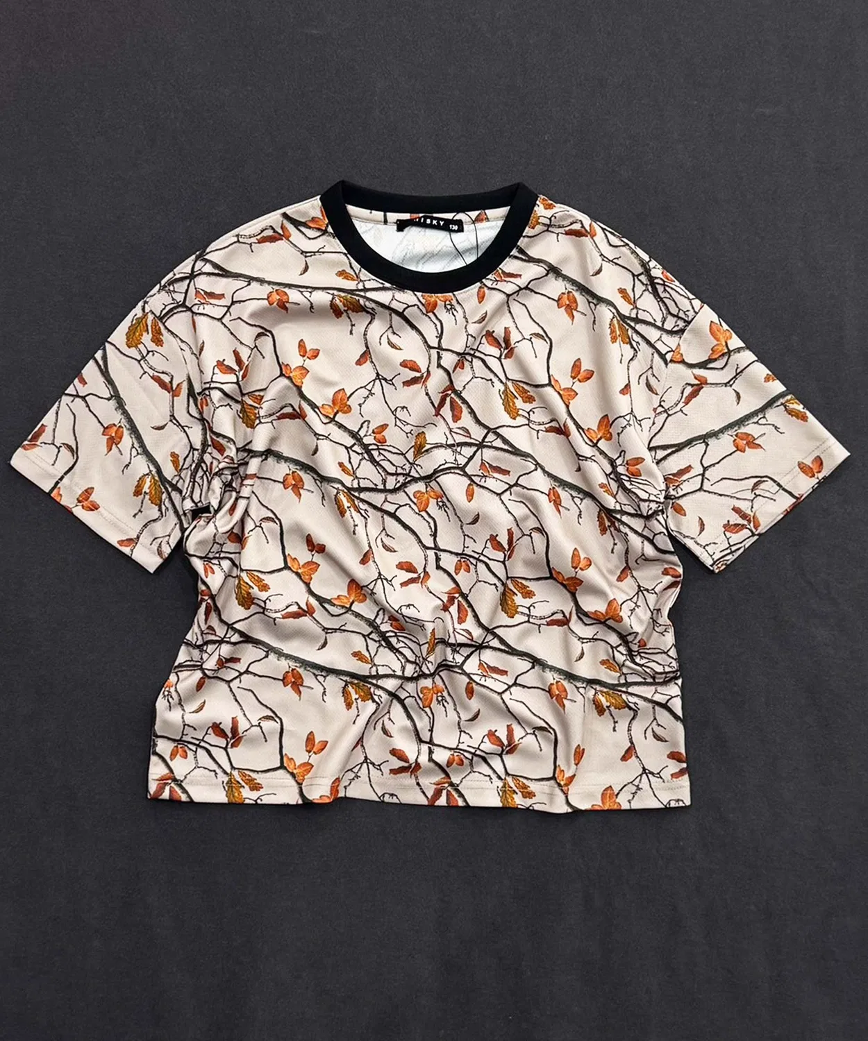 Детская футболка из сухого мешка с принтом Oversize SHISKY, Бежевый — фото 2