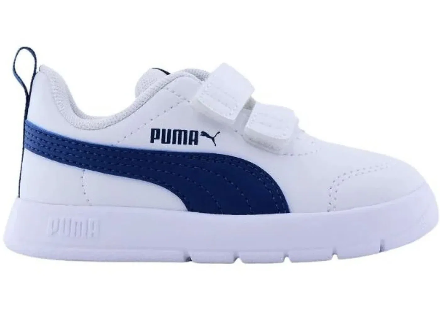 Детские кроссовки для мальчиков с низким профилем Puma Courtflex V3 V Puma, White/Royal