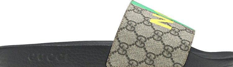 Сандалии Gucci GG Supreme Slide Fake/Not, коричневый — фото 3