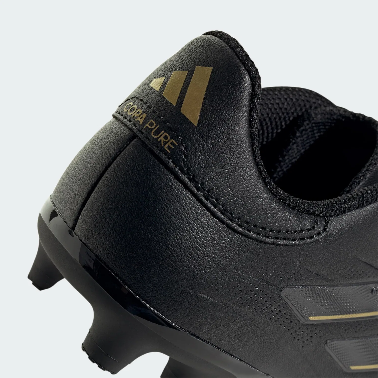 Детские футбольные бутсы с синтетической кожи Copa Pure Ii Club Flexible Ground Adidas, Black Carbon Gold Metallic — фото 4