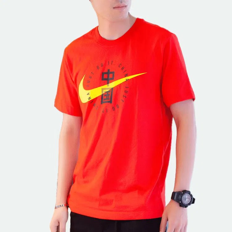 Футболка с принтом China Alphabet Nike, красный — фото 3
